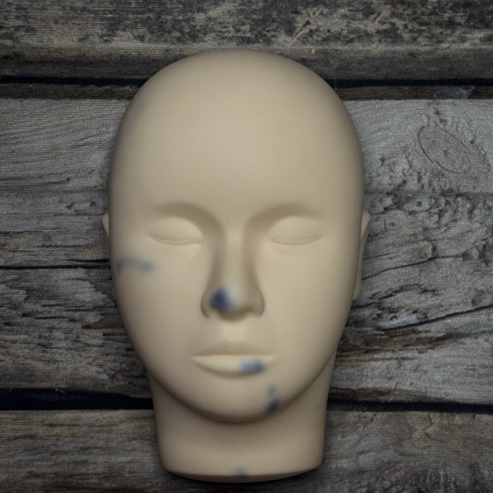 Practice Silicone Mannequin Head Massage Tattoo Lash Makeup Cosmetology Training